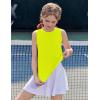 imageZaclotre Girls Athletic Tank Tops Lightweight Stretchy Soft Basic Sleeveless Shirts for Kid Summer ClothesNeon Green