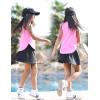 imageZaclotre Girls Athletic Tank Tops Lightweight Stretchy Soft Basic Sleeveless Shirts for Kid Summer ClothesNeon Pink