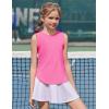 imageZaclotre Girls Athletic Tank Tops Lightweight Stretchy Soft Basic Sleeveless Shirts for Kid Summer ClothesNeon Pink