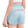 imageZaclotre Girls Athletic Shorts with Zipper Pockets 2 in 1 Kid Workout Running Volleyball Soccer Shorts with LinerBlue