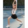 imageZaclotre Girls Athletic Shorts with Zipper Pockets 2 in 1 Flowy Skirt Overlay Kids Running Workout Soccer Sports ShortsBlack