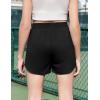 imageZaclotre Girls Athletic Shorts with Zipper Pockets 2 in 1 Flowy Skirt Overlay Kids Running Workout Soccer Sports ShortsBlack