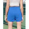 imageZaclotre Girls Athletic Shorts with Zipper Pockets 2 in 1 Flowy Skirt Overlay Kids Running Workout Soccer Sports ShortsRoyal Blue