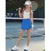 imageZaclotre Girls Athletic Shorts with Zipper Pockets 2 in 1 Flowy Skirt Overlay Kids Running Workout Soccer Sports ShortsRoyal Blue