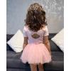 imageZaclotre Girls Ballet Leotards Short Sleeve Bow Back Tutu Ballerina Costume Toddler Dance Dress Outfit ComboBallet Pink