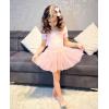 imageZaclotre Girls Ballet Leotards Short Sleeve Bow Back Tutu Ballerina Costume Toddler Dance Dress Outfit ComboBallet Pink