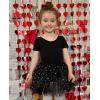imageZaclotre Girls Ballet Leotards Short Sleeve Bow Back Tutu Ballerina Costume Toddler Dance Dress Outfit ComboBlack