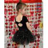 imageZaclotre Girls Ballet Leotards Short Sleeve Bow Back Tutu Ballerina Costume Toddler Dance Dress Outfit ComboBlack
