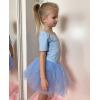 imageZaclotre Girls Ballet Leotards Short Sleeve Bow Back Tutu Ballerina Costume Toddler Dance Dress Outfit ComboBlue