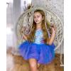 imageZaclotre Girls Ballet Leotards Short Sleeve Bow Back Tutu Ballerina Costume Toddler Dance Dress Outfit ComboPink Blue Mermaid