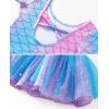 imageZaclotre Girls Ballet Leotards Short Sleeve Bow Back Tutu Ballerina Costume Toddler Dance Dress Outfit ComboPink Blue Mermaid