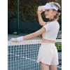imageZaclotre Girls Athletic Shorts with Pockets Crossover Triple Layered 2 in 1 Kids Sport Cheer Workout Running ShortsWhite