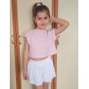 imageZaclotre Girls Butterfly Shorts with Pockets 2 in 1 Flowy Running Shorts Kids Athletic Skorts for Tennis Cheer DanceWhite