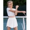 imageZaclotre Girls Butterfly Shorts with Pockets 2 in 1 Flowy Running Shorts Kids Athletic Skorts for Tennis Cheer DanceWhite