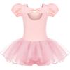 imageZaclotre Ballet Leotards for Girls with Tutu Ruffle Sleeve Bow Back Dance Dress Sparkly Ballerina Outfit
