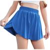 imageZaclotre Girls Butterfly Shorts with Pockets 2 in 1 Flowy Running Shorts Kids Athletic Skorts for Tennis Cheer DanceRoyal Blue