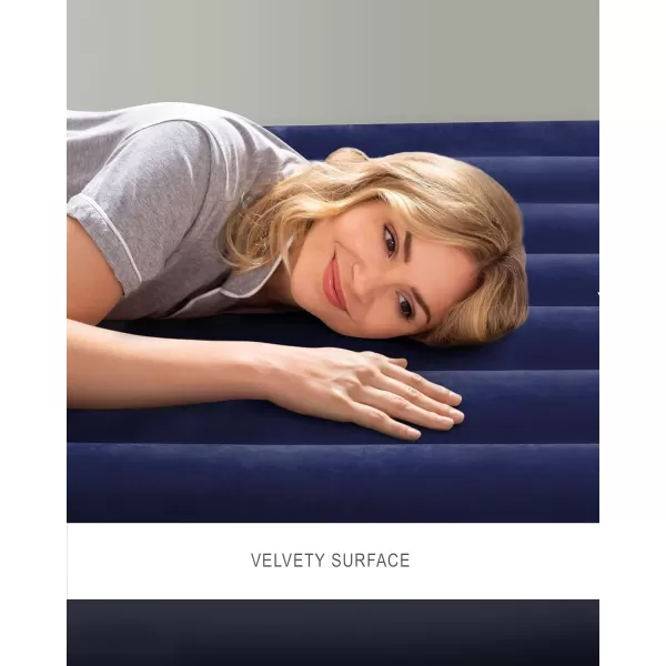 INTEX 64758E DuraBeam Standard Downy Air Mattress FiberTech Full Size 10in Bed Height 600lb Weight Capacity Pump Sold SeparatelyFull