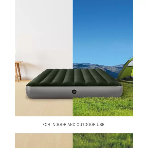 INTEX 64779E DuraBeam Standard Prestige Air Mattress FiberTech  Queen Size  HandHeld Battery Pump  10in Bed Height  600lb Weight CapacityFull
