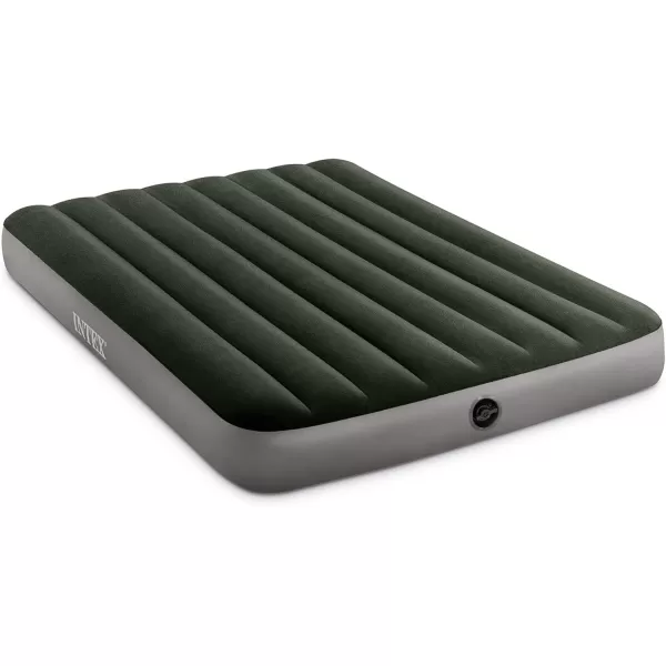 INTEX 64779E DuraBeam Standard Prestige Air Mattress FiberTech  Queen Size  HandHeld Battery Pump  10in Bed Height  600lb Weight CapacityFull