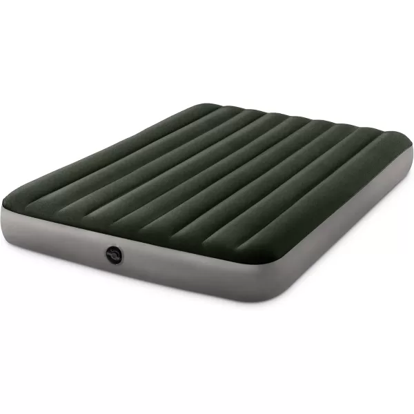 INTEX 64779E DuraBeam Standard Prestige Air Mattress FiberTech  Queen Size  HandHeld Battery Pump  10in Bed Height  600lb Weight CapacityQueen US Standard