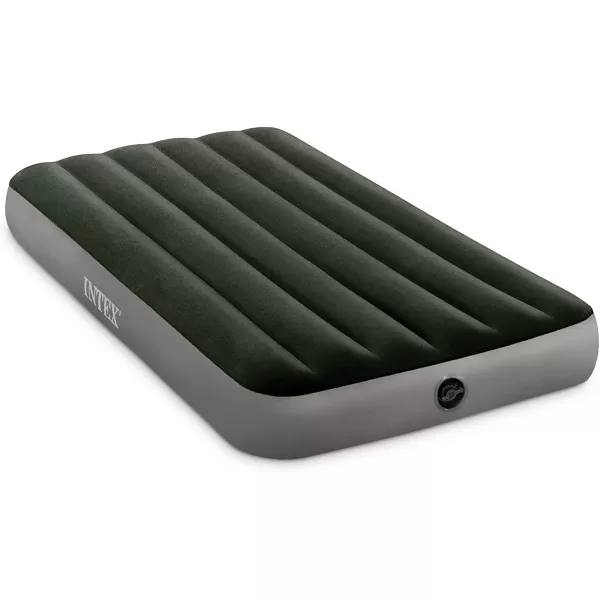 INTEX 64779E DuraBeam Standard Prestige Air Mattress FiberTech  Queen Size  HandHeld Battery Pump  10in Bed Height  600lb Weight CapacityTwin