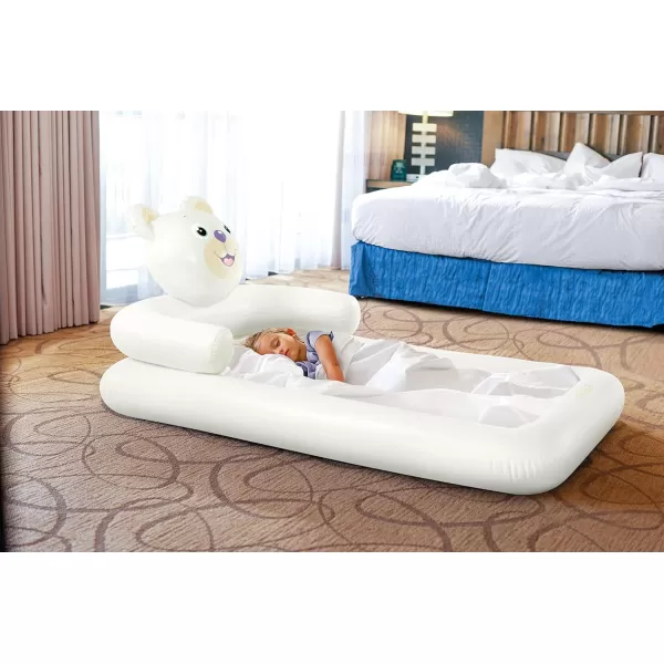 INTEX 66814EP Bear Kidz Inflatable Travel Bed Set Includes HandPump and Carry Bag  Removable Mattress  Quick Inflation  Indoor Use  45quot x 70quot x 28quot