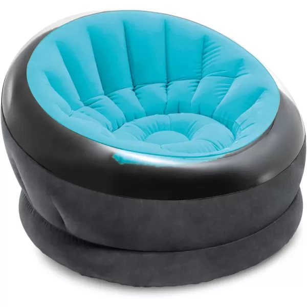 INTEX 68582EP Inflatable Empire Chair Durable Outdoor Use  2PLY Laminate  Velvety Surface  Flocked Construction  Colors May Vary