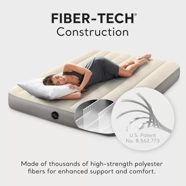 Intex 64102E DuraBeam Standard SingleHigh Air Mattress FiberTech  Full Size  10in Bed Height  600lb Weight Capacity  Pump Sold SeparatelyFull