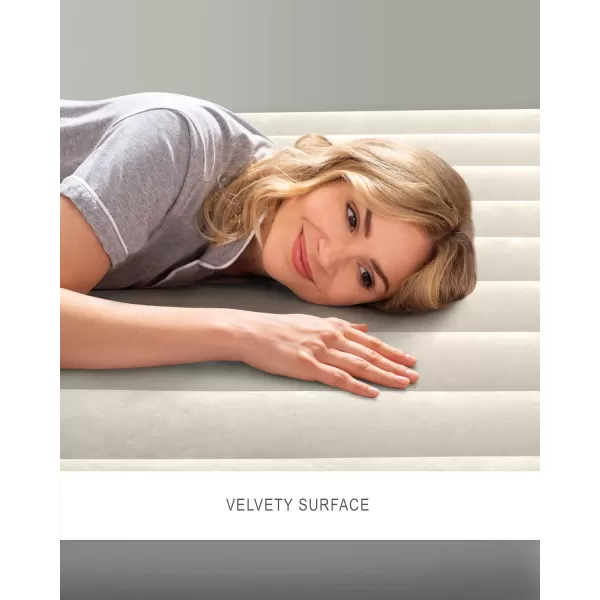 Intex 64102E DuraBeam Standard SingleHigh Air Mattress FiberTech  Full Size  10in Bed Height  600lb Weight Capacity  Pump Sold SeparatelyQueen
