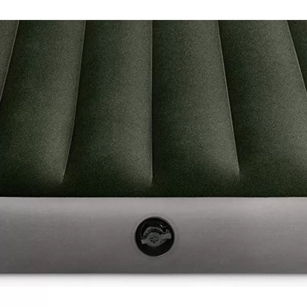 Intex 64763E DuraBeam Standard Downy Air Mattress FiberTech  Queen Size  Builtin Foot Pump  10in Bed Height  600lb Weight CapacityQueen