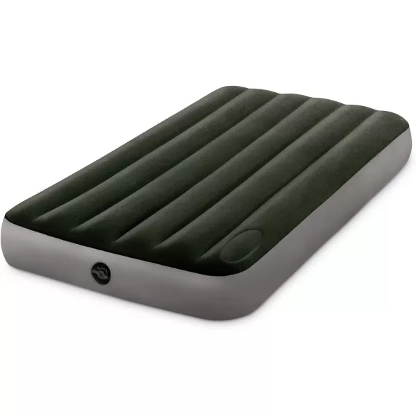 Intex 64763E DuraBeam Standard Downy Air Mattress FiberTech  Queen Size  Builtin Foot Pump  10in Bed Height  600lb Weight CapacityTwin