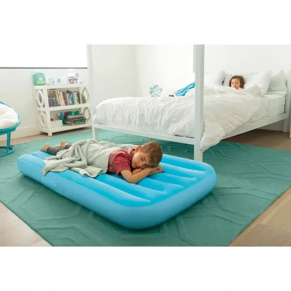 Intex 66803EP Cozy Kidz Inflatable Airbed FiberTech  Velvety Soft Surface  Carry Bag Included  Color May Vary  345quot x 62quot x 7quotInflatable Airbed