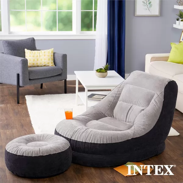 Intex Inflatable Ultra Lounge with Ottoman1 Pack