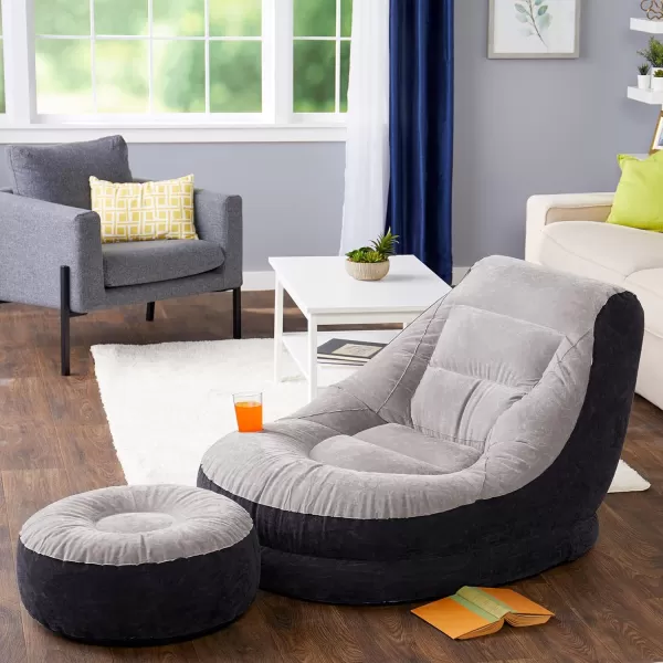 Intex Inflatable Ultra Lounge with Ottoman1 Pack