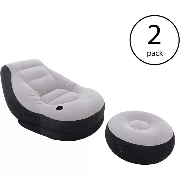 Intex Inflatable Ultra Lounge with Ottoman2 Pack