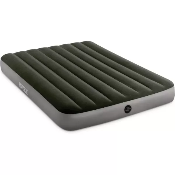 INTEX 64779E DuraBeam Standard Prestige Air Mattress FiberTech  Queen Size  HandHeld Battery Pump  10in Bed Height  600lb Weight CapacityFull