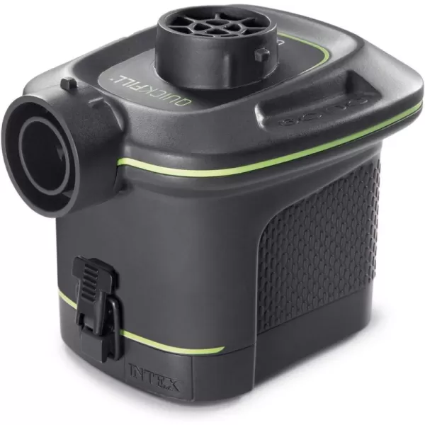 INTEX 66638E QuickFill Battery Pump Inflates and Deflates Air Mattresses Kayaks Boats  Includes 3 Interrconnecting Nozzles  Sleek and Compact Design  420 LMin Air Flow  Indoor and Outdoor Use