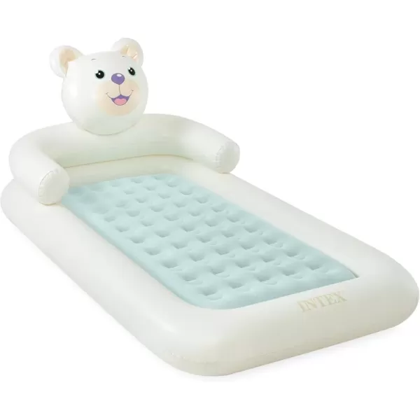 INTEX 66814EP Bear Kidz Inflatable Travel Bed Set Includes HandPump and Carry Bag  Removable Mattress  Quick Inflation  Indoor Use  45quot x 70quot x 28quot