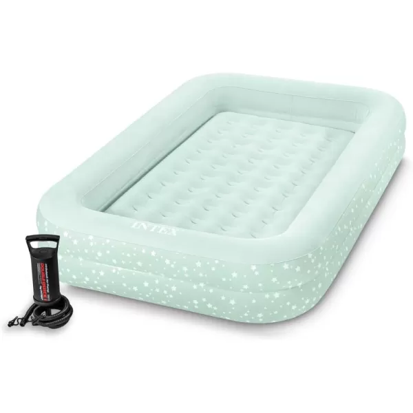 Intex 66810EP Inflatable Kidz Travel Bed Set Includes Hand Pump and Carry Bag  Removable Mattress  Quick Inflation  Indoor Use  28quot x 52 x 4