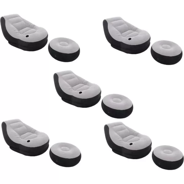 Intex Inflatable Ultra Lounge with Ottoman5 Pack