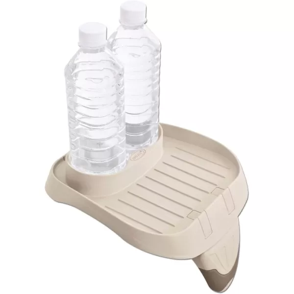 Intex PureSpa Attachable Cup Holder for Spa Wall Pool and Hot Tub Accessory for Drinks that Holds 2 Standard Sized Beverages Tan 8 PackCup Holder
