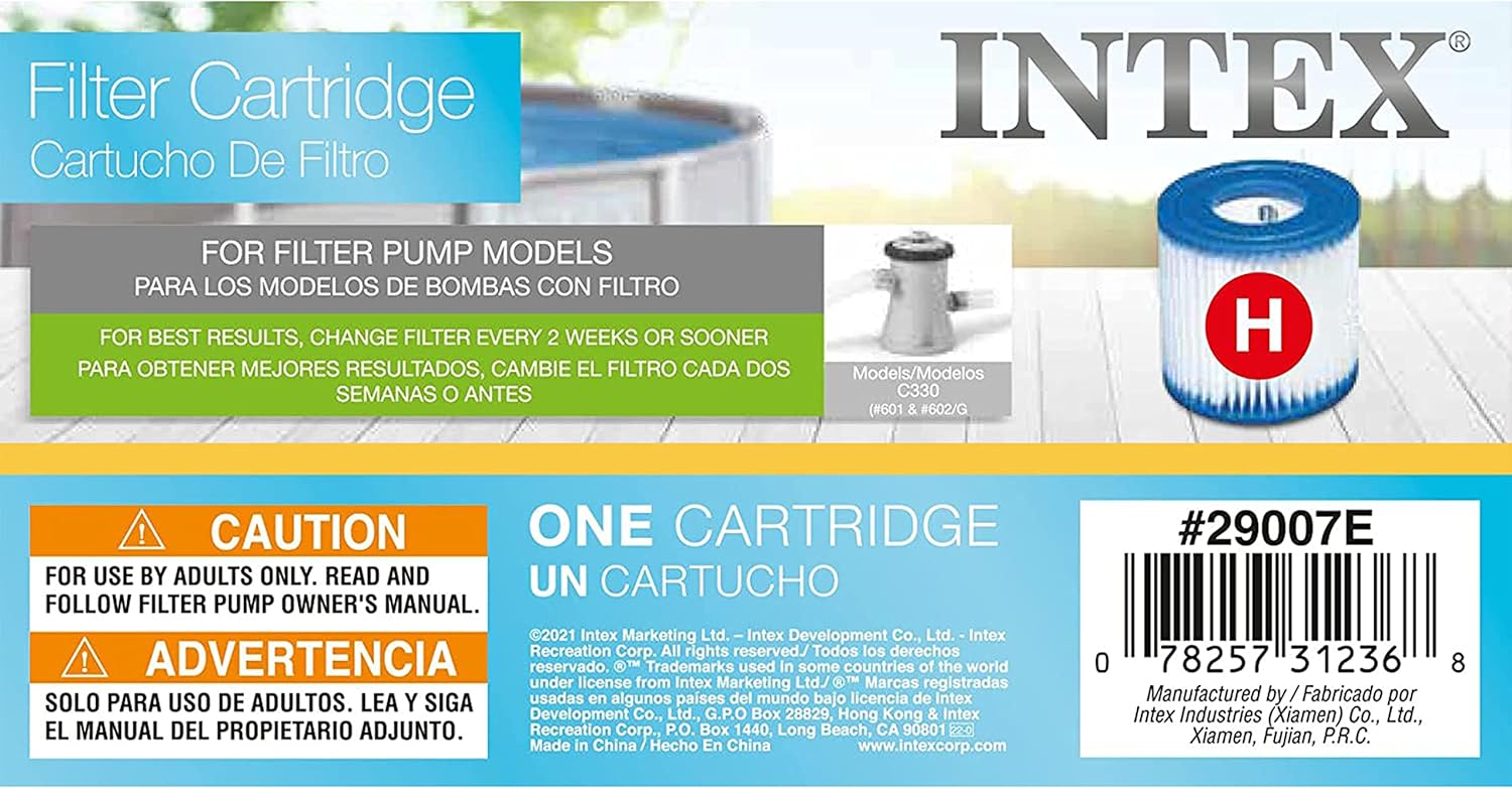 Intex Type A or C Filter Cartridge for PoolsType H