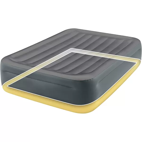 INTEX 64125ED DuraBeam Plus Essential Rest Air Mattress  FiberTech  Queen Size  Builtin Electric Pump  18in Bed Height  600lb Weight CapacityAirbed