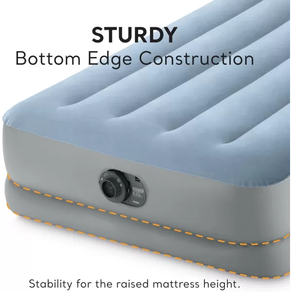 INTEX 64159E DuraBeam Plus MidRise Air Mattress FiberTech  Queen Size  Builtin USB Electric Pump  14in Bed Height  600lb Weight CapacityAirbed