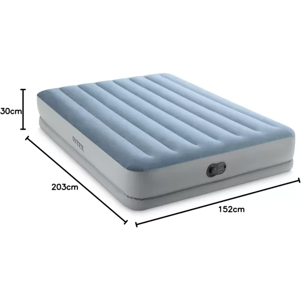 INTEX 64159E DuraBeam Plus MidRise Air Mattress FiberTech  Queen Size  Builtin USB Electric Pump  14in Bed Height  600lb Weight CapacityQueen