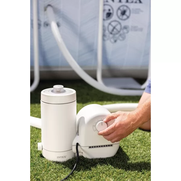 INTEX C1500 Krystal Clear Cartridge Filter Pump for Above Ground Pools 1500 GPH Pump Flow Rate  Improved Circulation and Filtration  Easy Installation  Improved Water Clarity  EasytoClean1 500 Gallons Per Hour