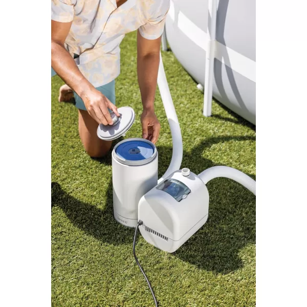 INTEX C1500 Krystal Clear Cartridge Filter Pump for Above Ground Pools 1500 GPH Pump Flow Rate  Improved Circulation and Filtration  Easy Installation  Improved Water Clarity  EasytoClean2 500 Gallons Per Hour