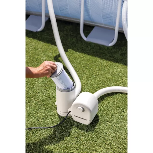 INTEX C1500 Krystal Clear Cartridge Filter Pump for Above Ground Pools 1500 GPH Pump Flow Rate  Improved Circulation and Filtration  Easy Installation  Improved Water Clarity  EasytoClean1 500 Gallons Per Hour
