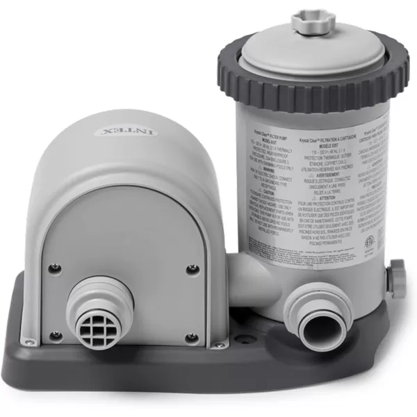 INTEX C1500 Krystal Clear Cartridge Filter Pump for Above Ground Pools 1500 GPH Pump Flow Rate  Improved Circulation and Filtration  Easy Installation  Improved Water Clarity  EasytoClean1 500 Gallons Per Hour