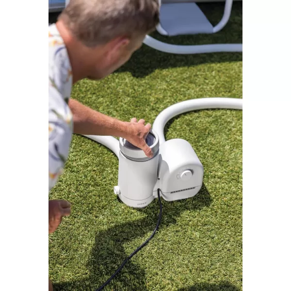 INTEX C1500 Krystal Clear Cartridge Filter Pump for Above Ground Pools 1500 GPH Pump Flow Rate  Improved Circulation and Filtration  Easy Installation  Improved Water Clarity  EasytoClean1 500 Gallons Per Hour